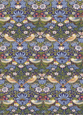 6LLT-WM StonewashedLinenTeaTowels - WmMorris StrawberryThief