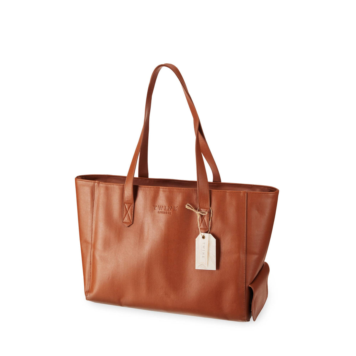 Faux Leather Insulated Wine Tote