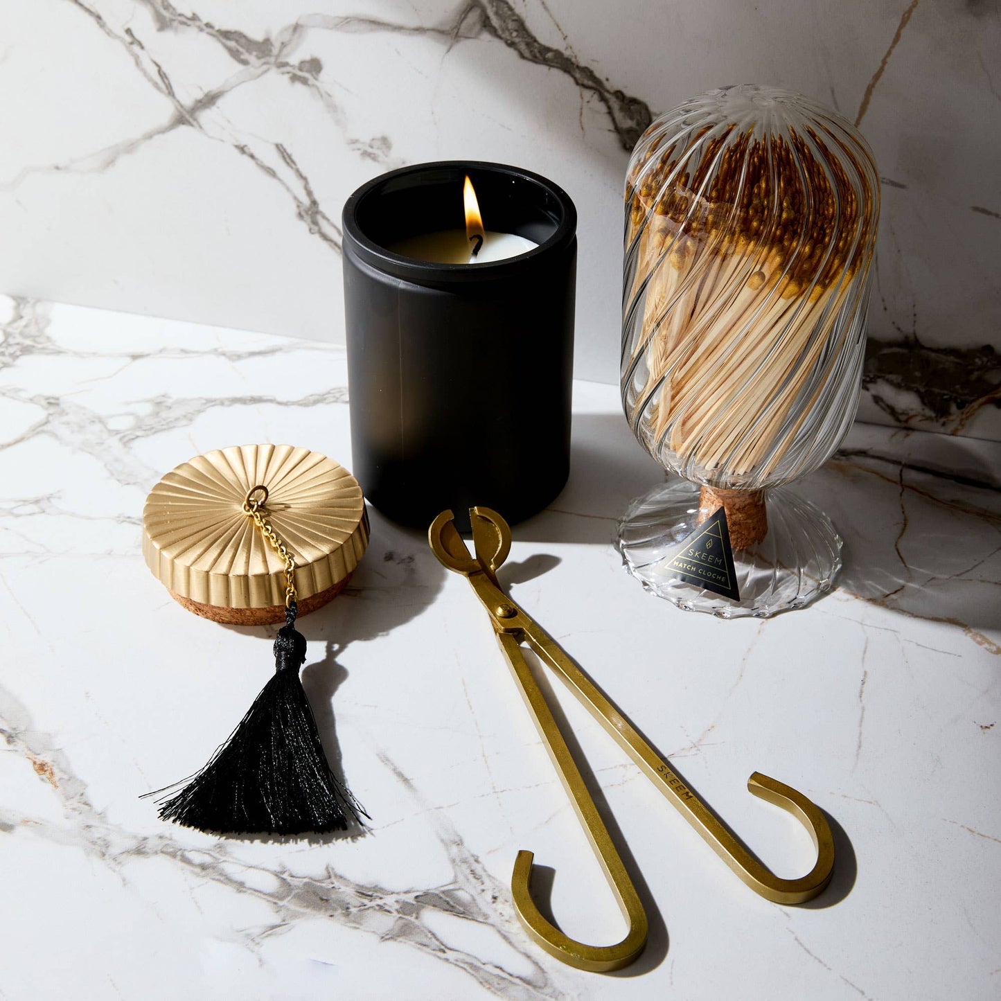 Stainless Steel Wick Trimmer, Matte Gold