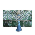 Silk Velvet Ikat Clutch