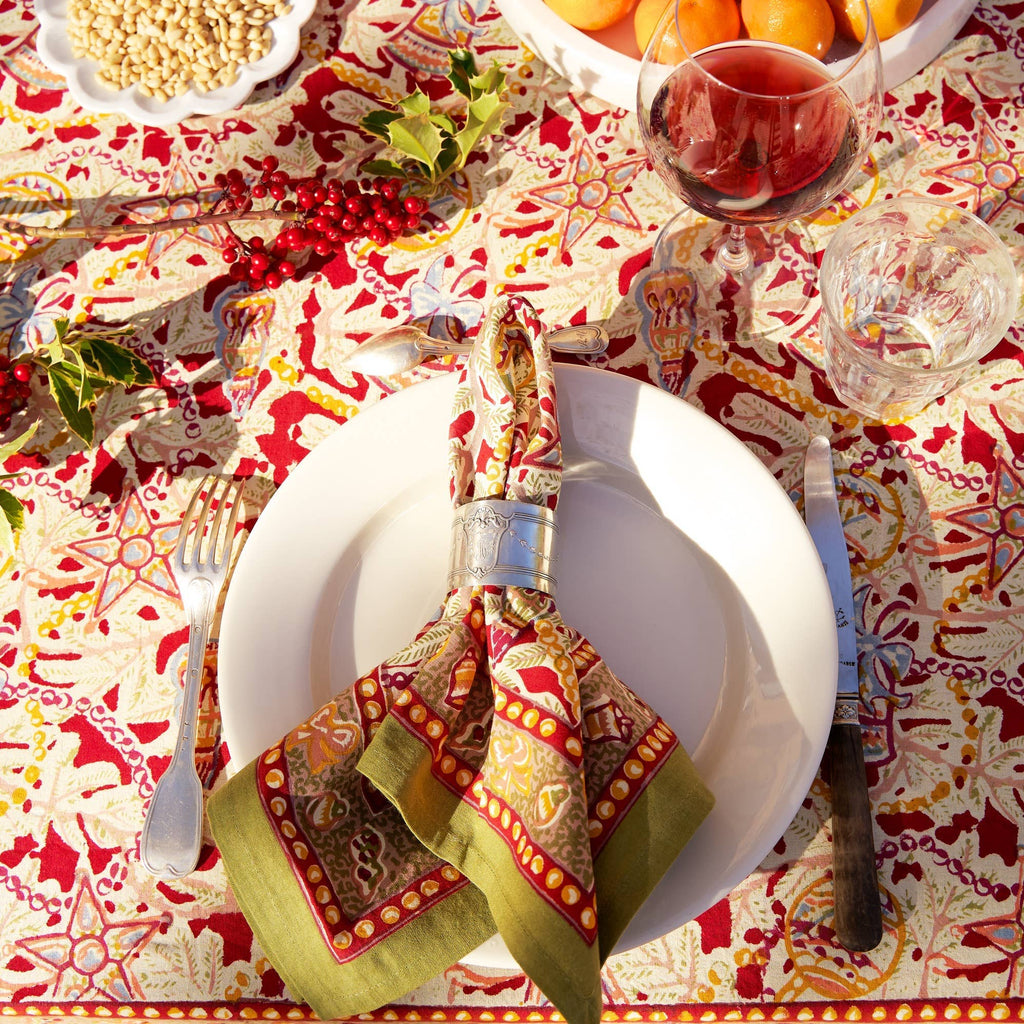 Noel Red & Green | French Tablecloths