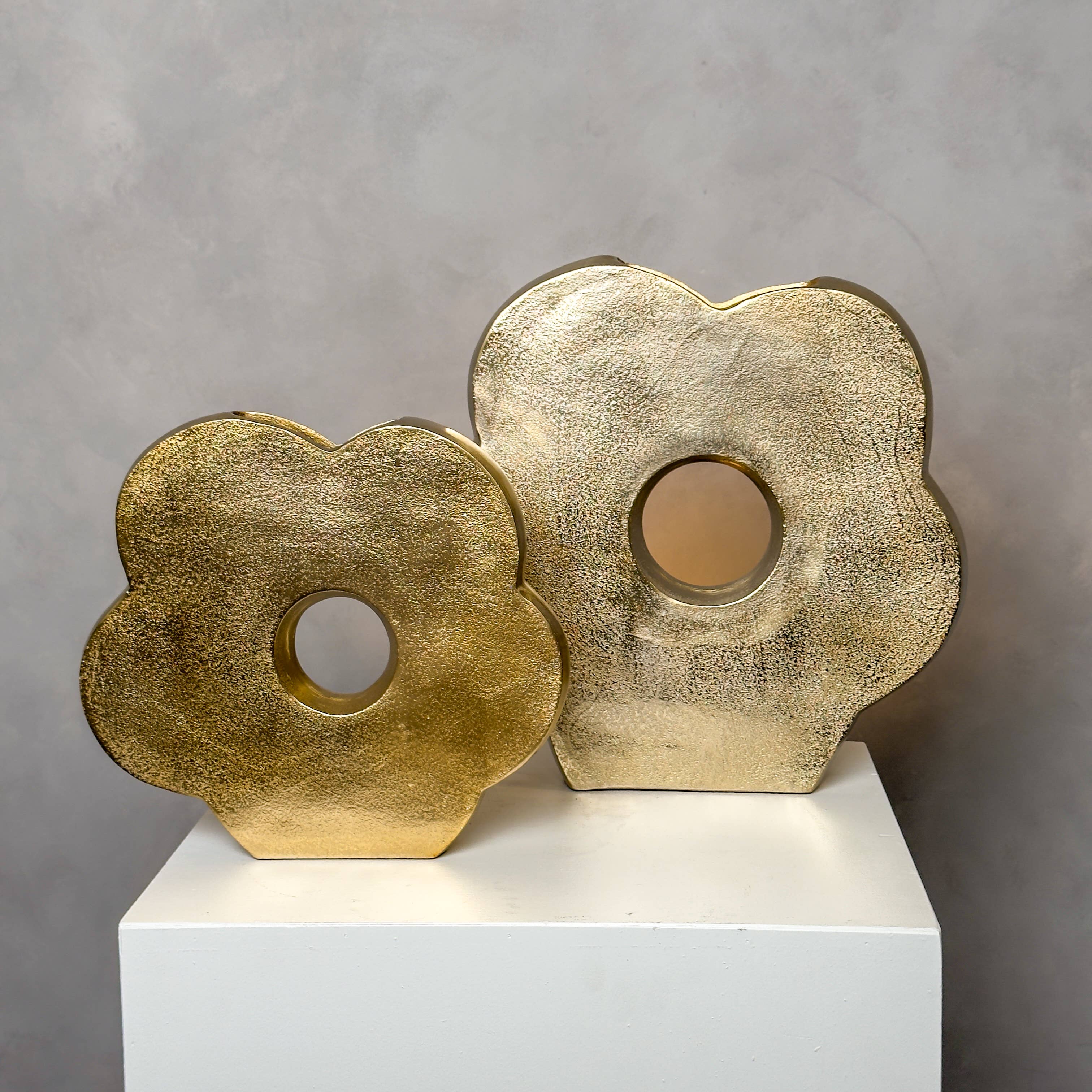 Gold Flower Shaped Vase
