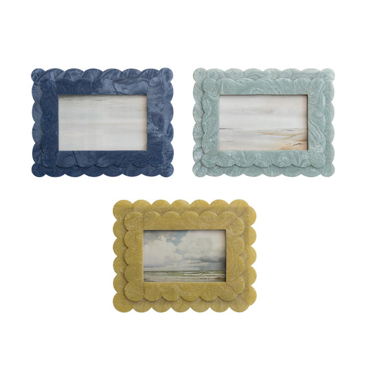 2-Layer Scalloped Photo Frame, 3 Colors (4" x 6" Photo)