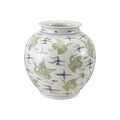 Hand-Painted Ceramic Vase with Crane Pattern (Each One Will Vary)