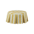 Tufted Fabric Upholstered Box Pleat Skirted Ottoman with Piping