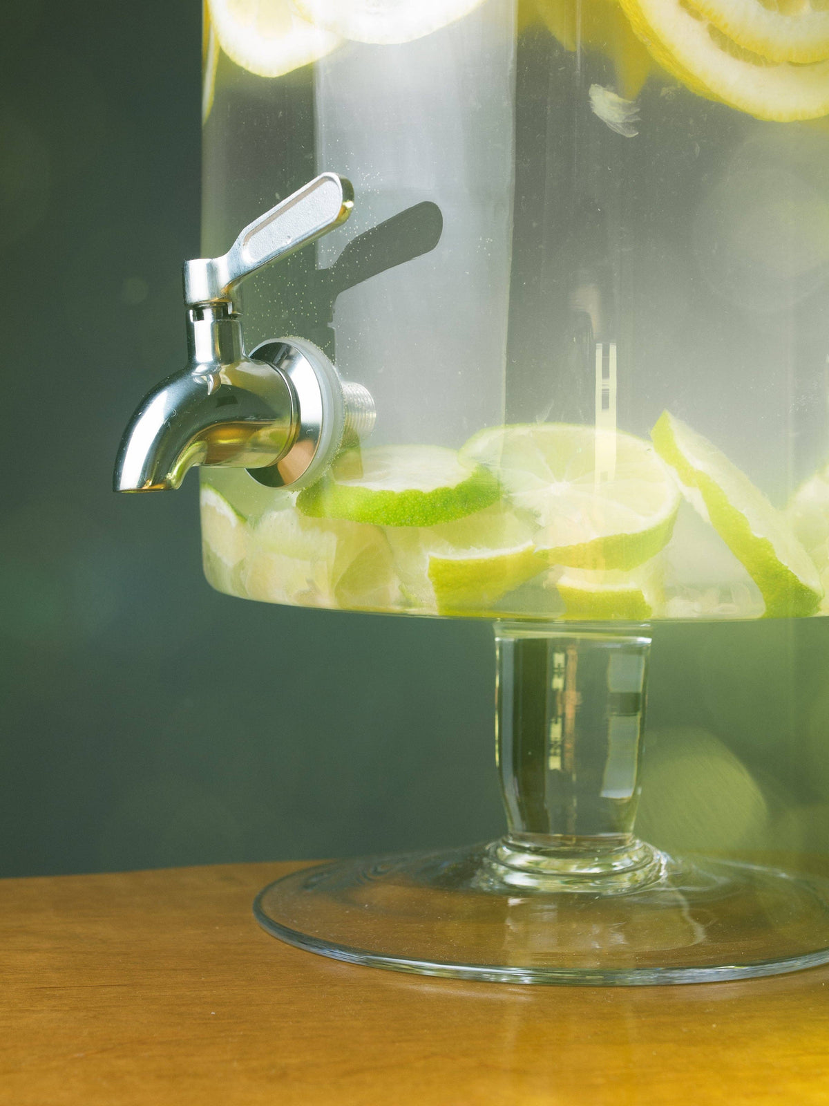 Glass Footed Beverage Dispenser
