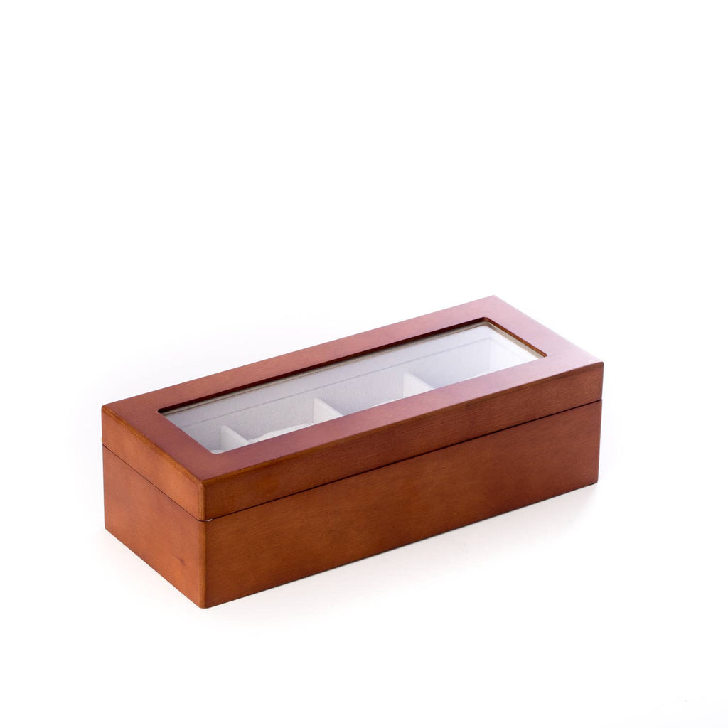 4 Watch Case - Brown Wood