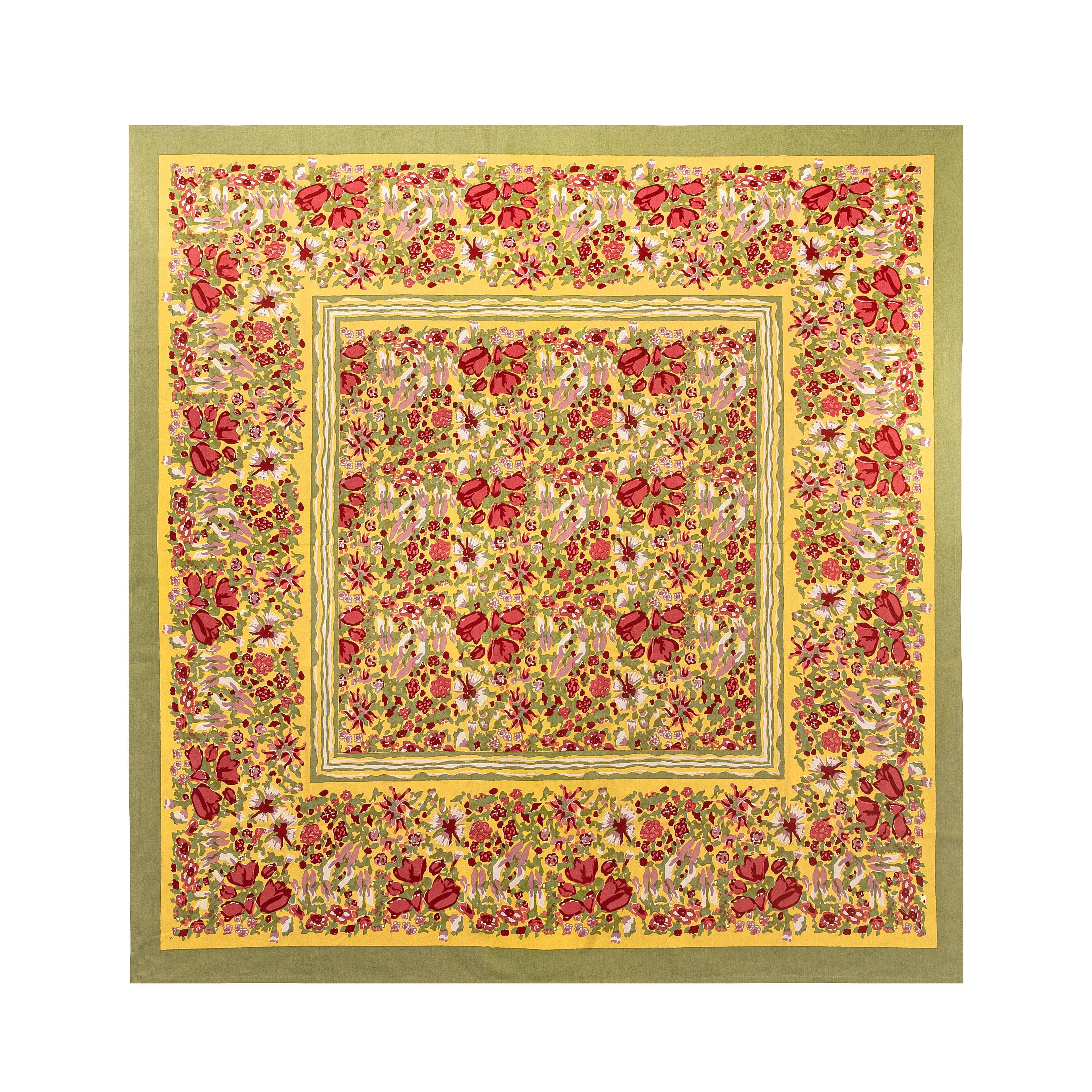 Jardin Red & Green | French Tablecloths