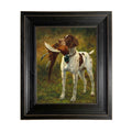 English Pointer with Pheasant Painting Print on Canvas