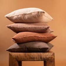 24x24 Lina Linen Pillow Mocha