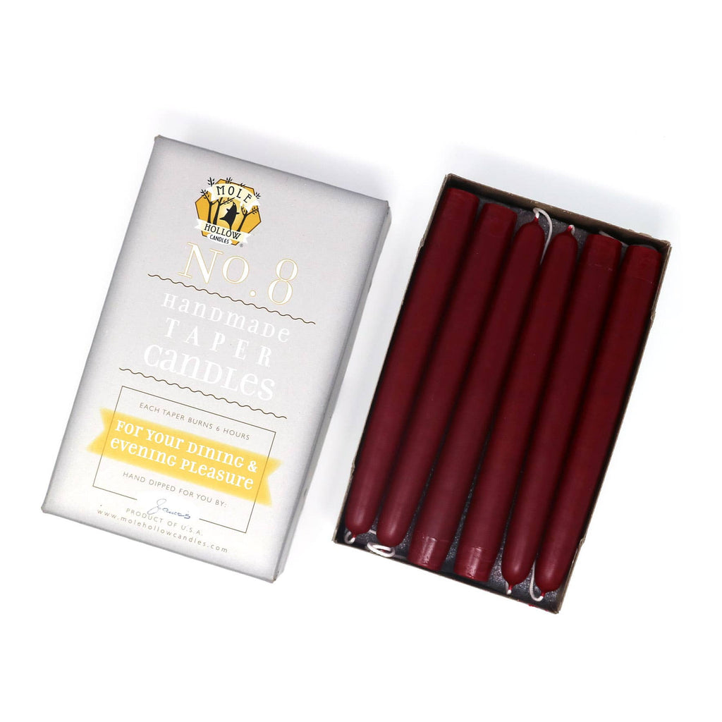 8" Taper Candles - Choose from 39 colors!