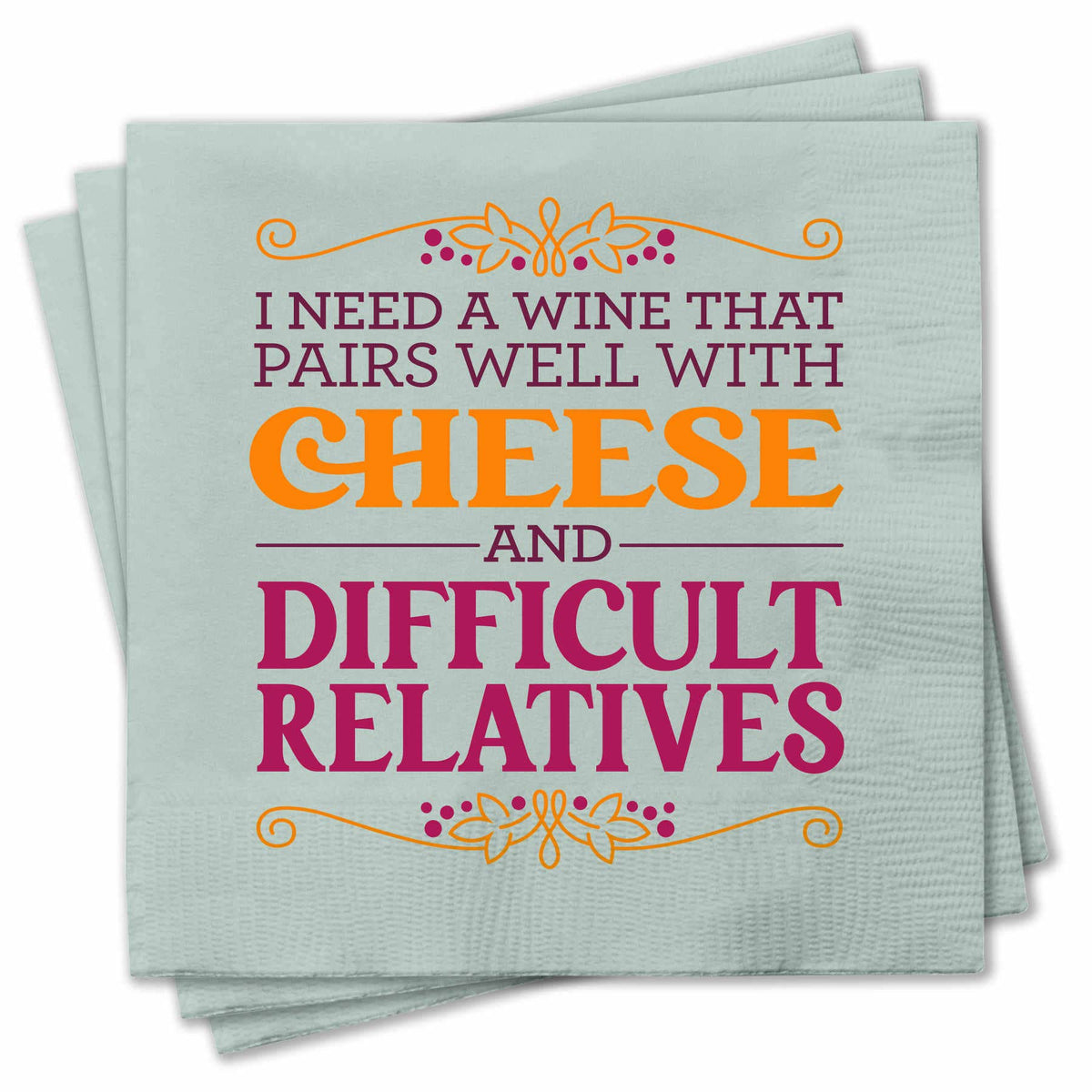 Funny Cocktail Napkins - Cheese & Relatives