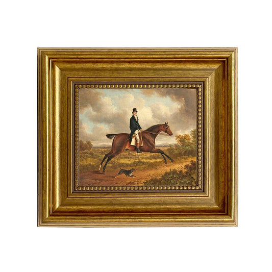 Down the Path Equestrian Fox Hunt Scene  Painting Print