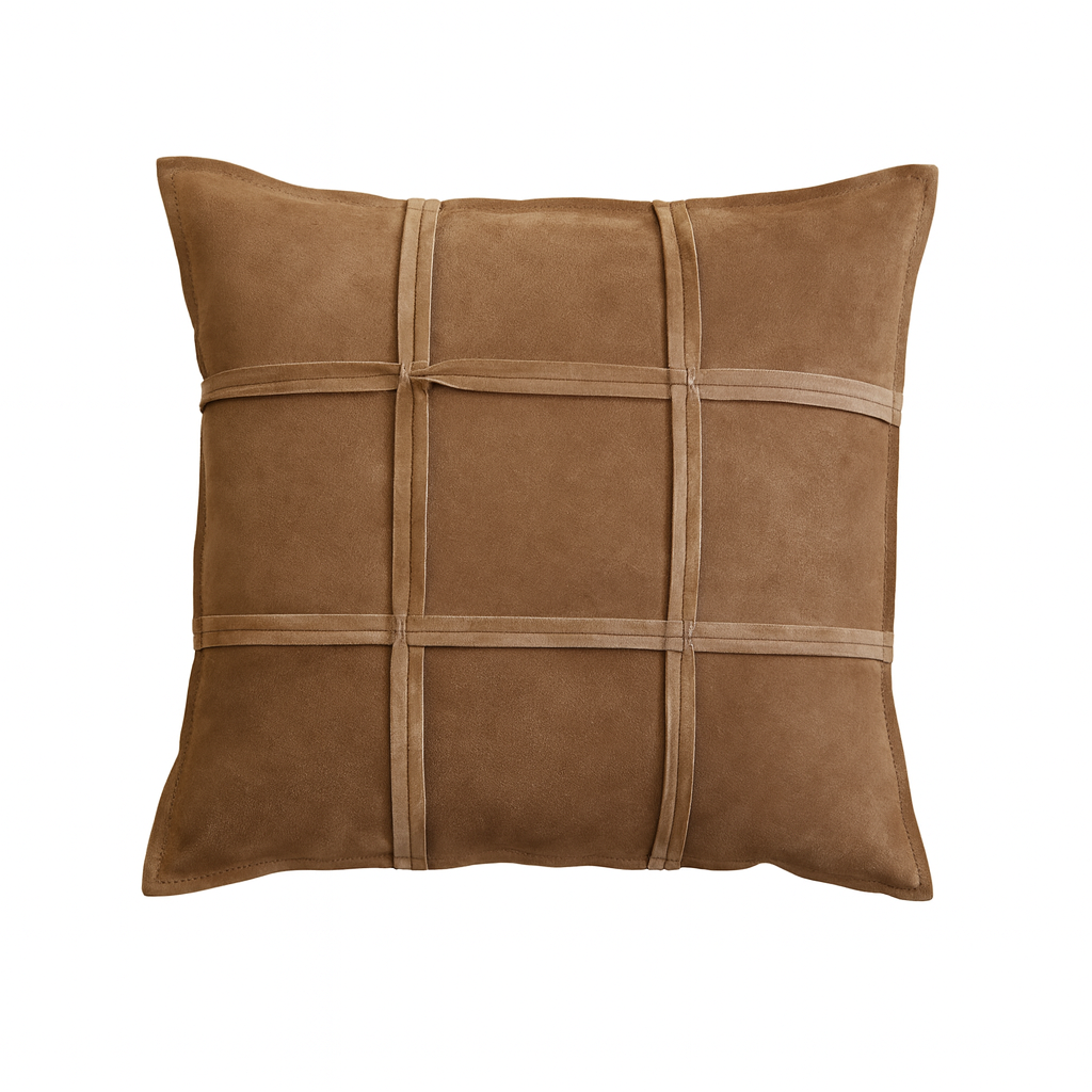 Sonia Suede Pillow 22" x 22" - Brown