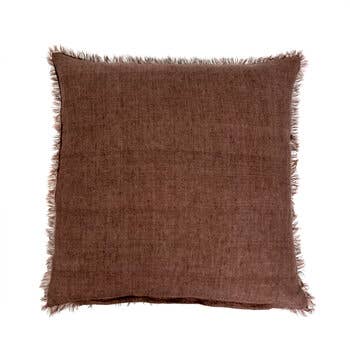 24x24 Lina Linen Pillow Mocha