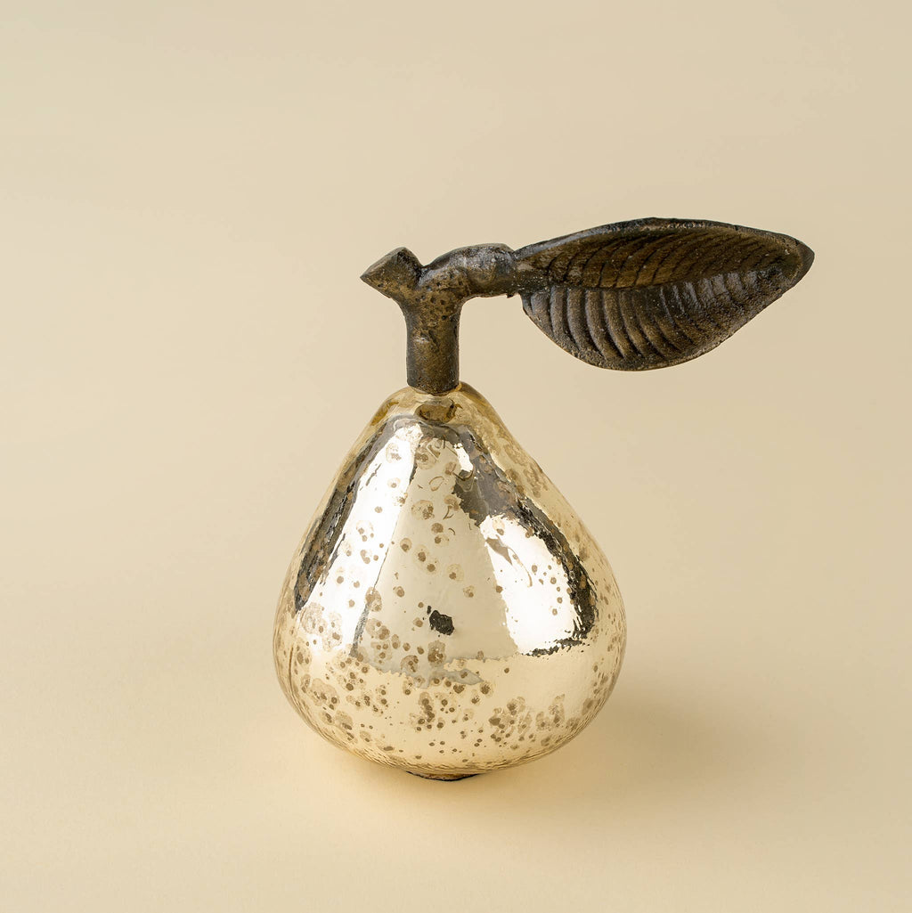 Decorative Glass Pear, Champagne