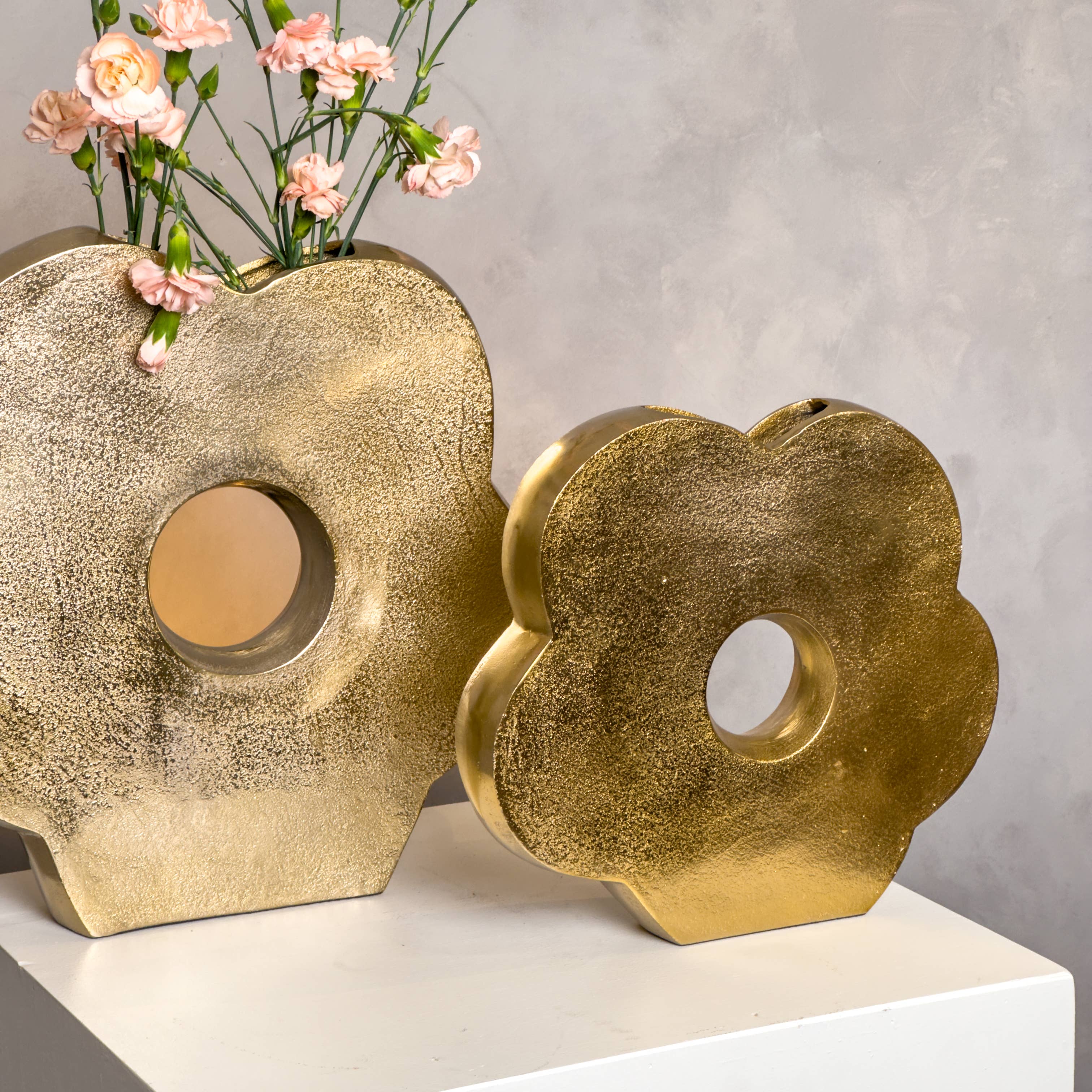Gold Flower Shaped Vase