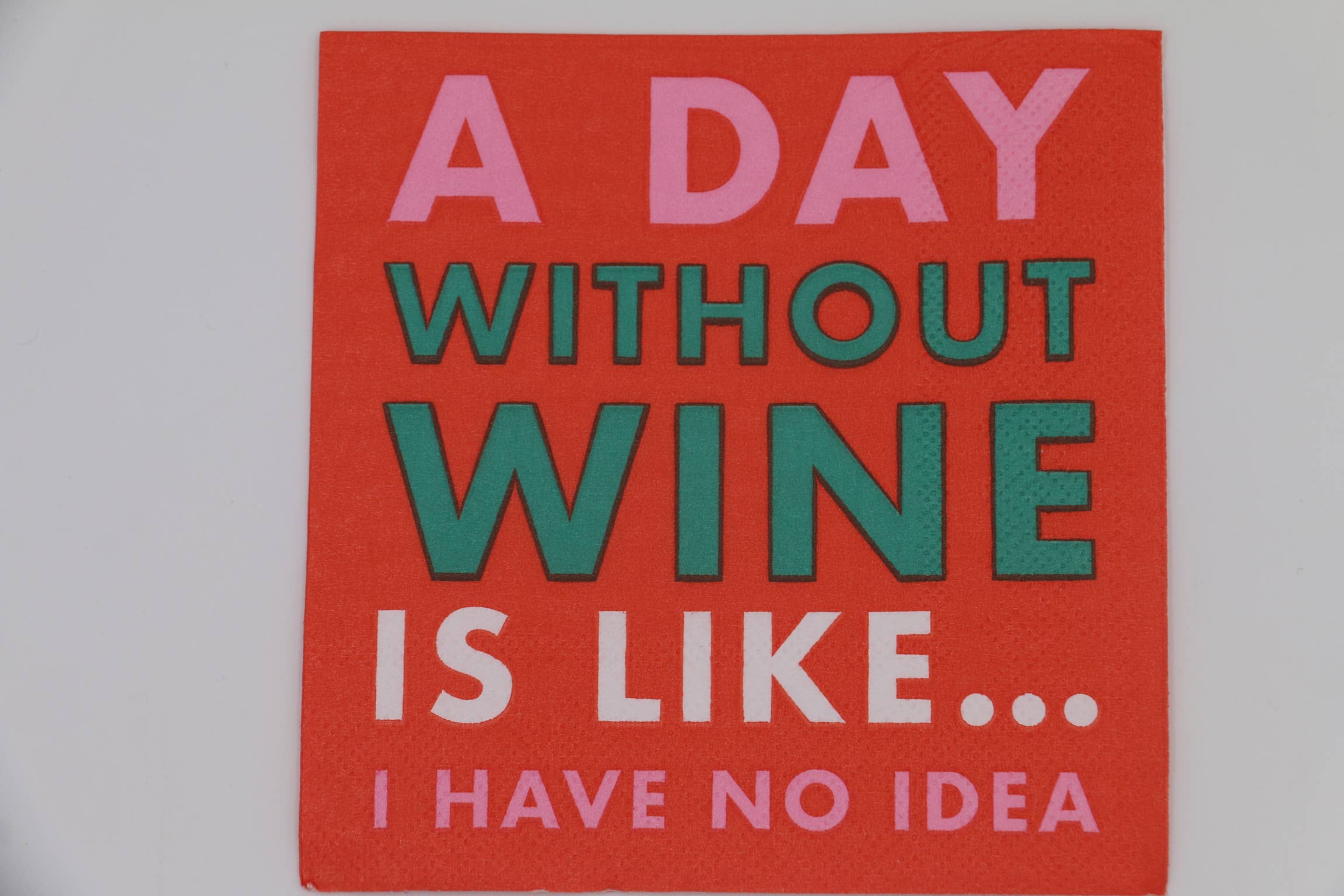 Funny Cocktail Napkins | A Day Without Wine - 20ct