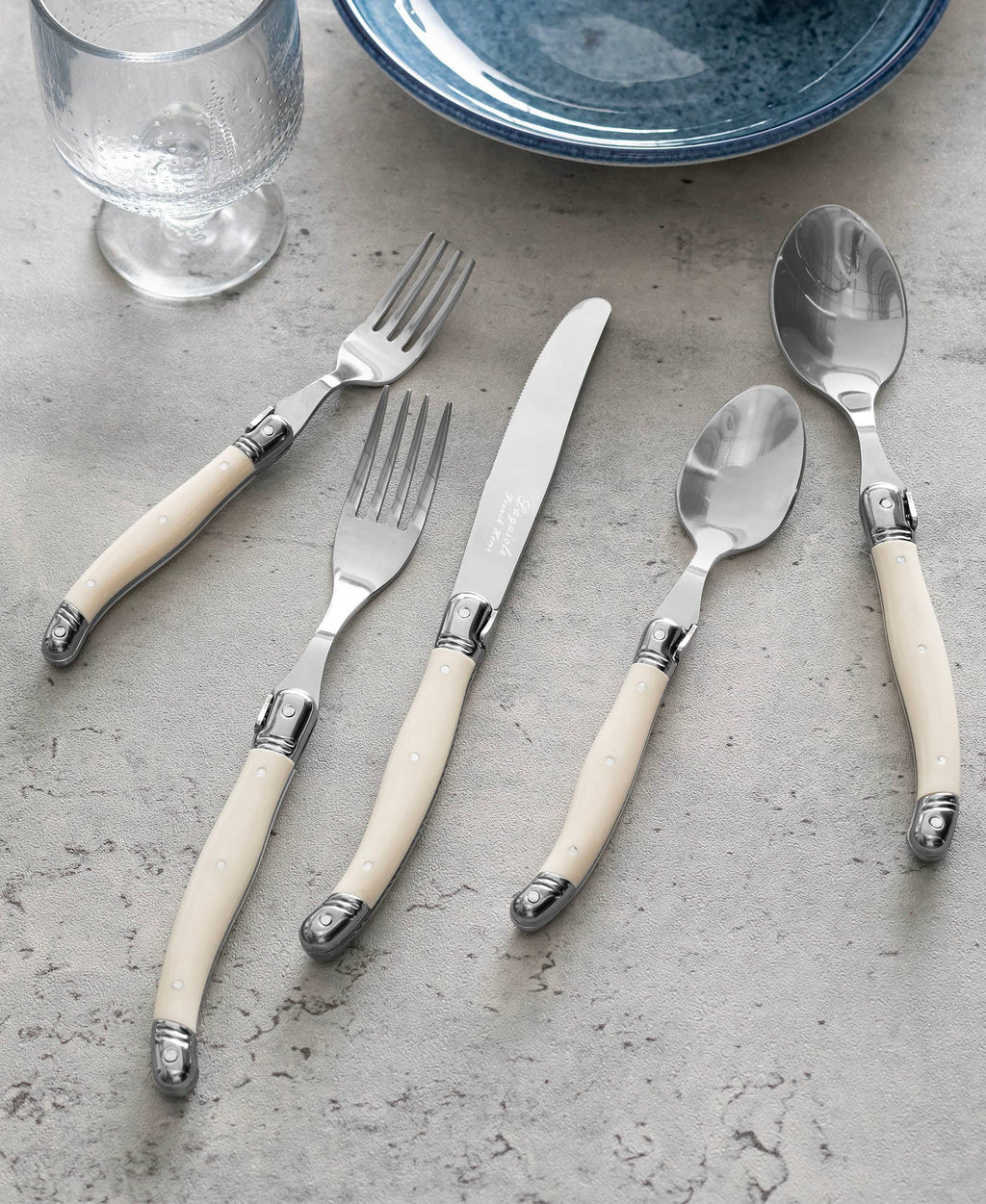 Laguiole Connoisseur 18/10 Stainless-Steel Ivory Flatware