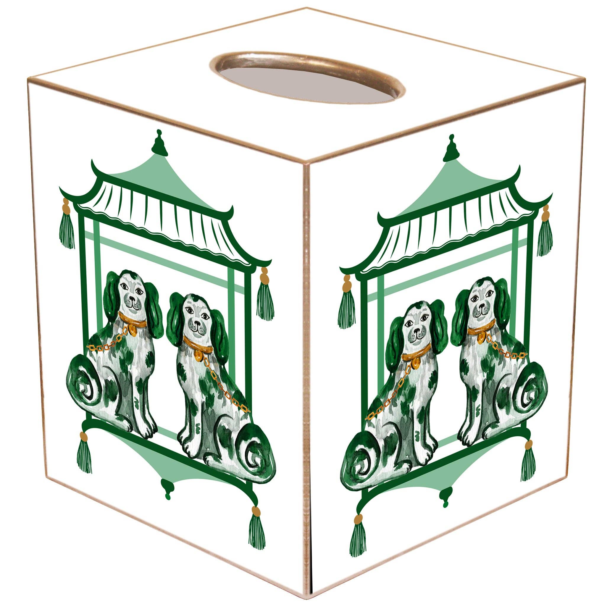 TB6627-Staffordshire Chic Green Tissue Box Cover