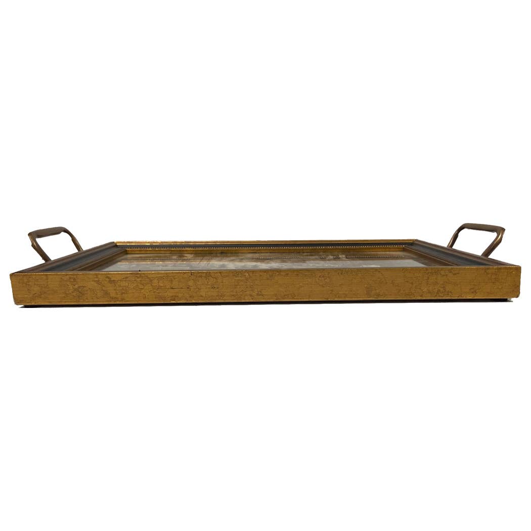 William Morris Tulip Decorative Tray with Brass Handles