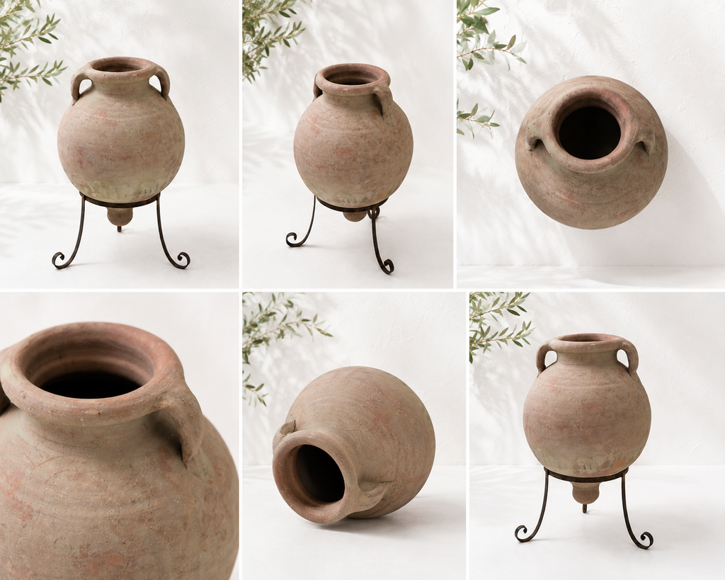 Kairouan Amphora | Tunisian Clay Olive Oil Vessel