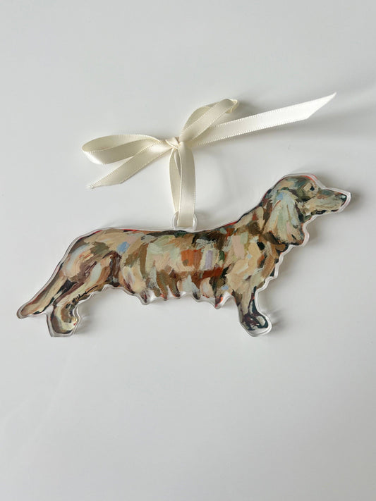 "Dachshund Blonde" ornament