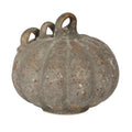 6.5" Dusty Finish Large Glass Pumpkin