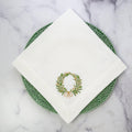 Farmers Market Wreath, White (Multi) Large Napkin