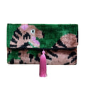 Silk Velvet Ikat Clutch