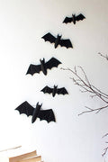 SET OF FIVE BLACK METAL BATS - ONE EACH SIZE
