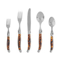Laguiole Connoisseur 20pc 18/10 SS Tortoise Flatware Set