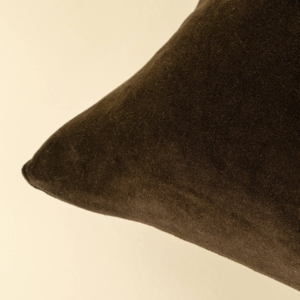 20x20 Vera Luxe Velvet Pillow, Midnight Green
