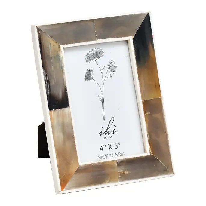 4x6 Horn-Inlay Photo Frame
