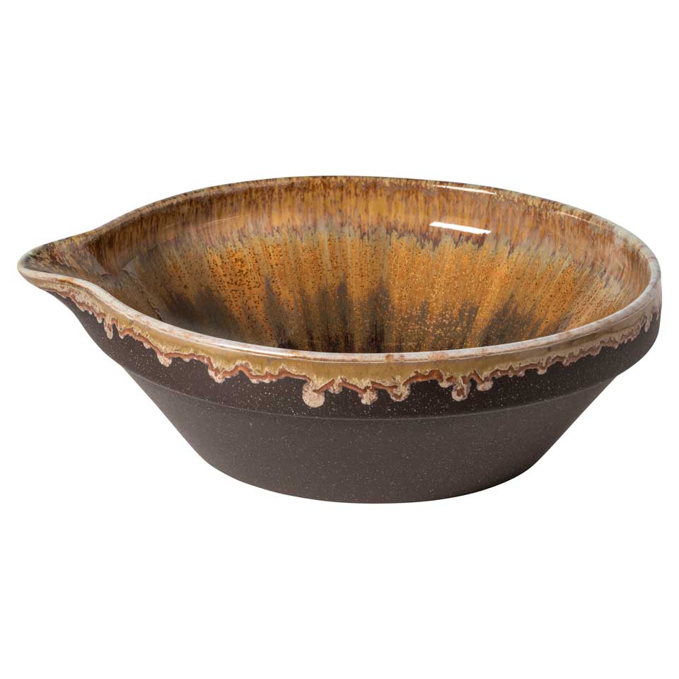 mixing bowl 34 poterie mocha-latte