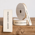 Merry Christmas Holiday Woven Ribbon