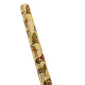 Wild Christmas Gold Foil Embossed Roll Wrap 30 Inchx 6 Ft Foil-2 Core
