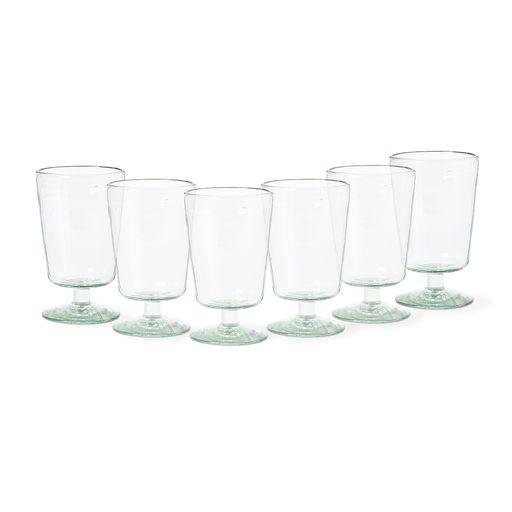 Set 6 Recycled wine glass, Grey