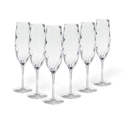 Set 6 flutes, Clear