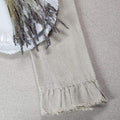 Provence Natural Ruffle &amp; Fringe Linen Towel