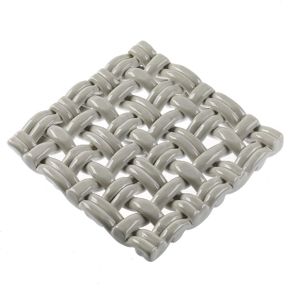 8" Square Trivet Greige w&amp;#x2f;Gift Box