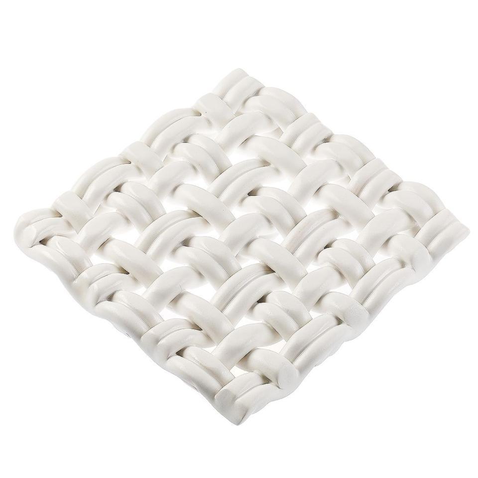 8" Square Trivet Matte White