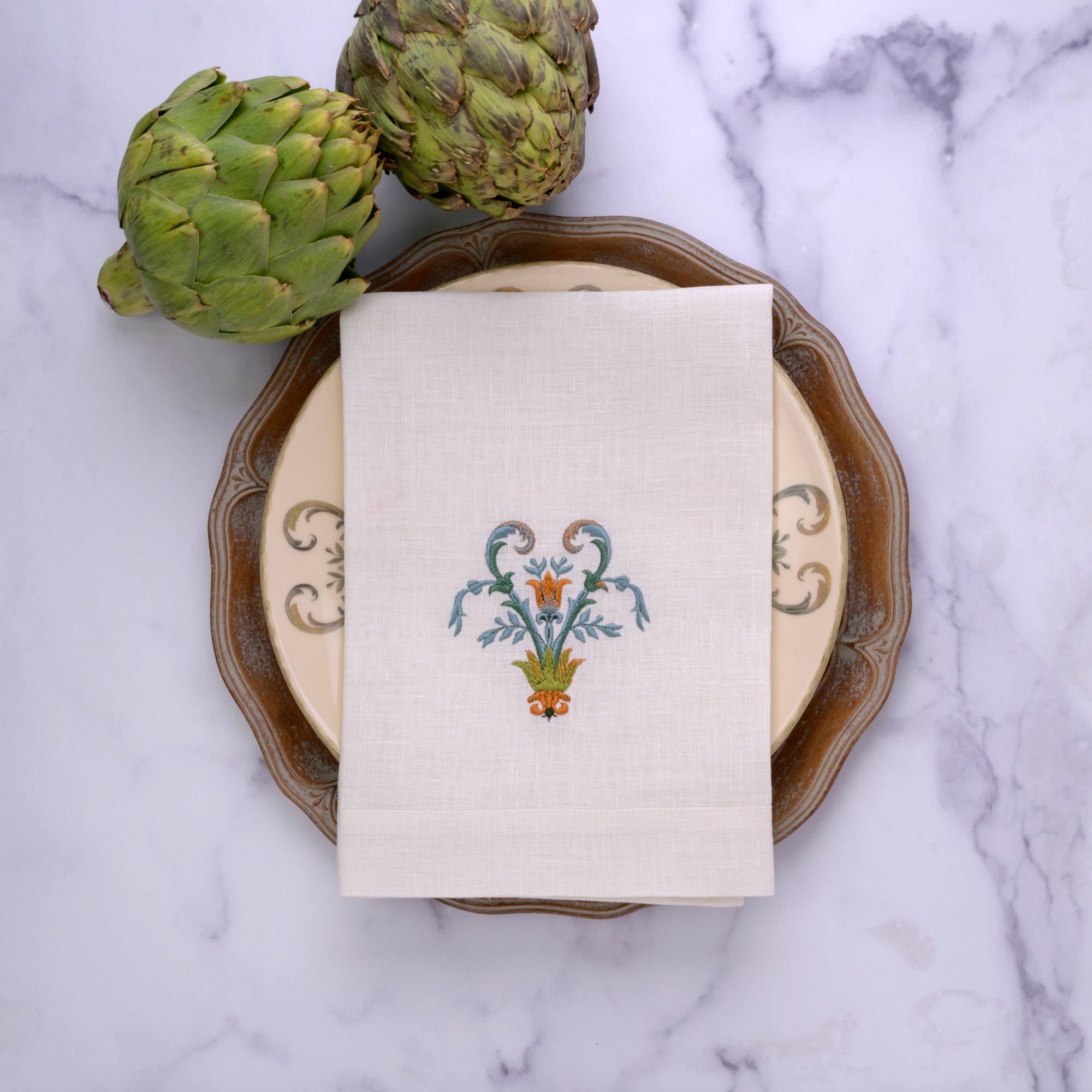 Villa Estate Tri-Fold Napkin, Cream (Multi)