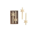 Unscented Taper Candles with Embossed Snowflakes in Box, Set of 2