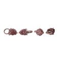 Handmade Metal & Glass Beaded Tree Napkin Rings, Pink, Set of 4 Tied with Jute